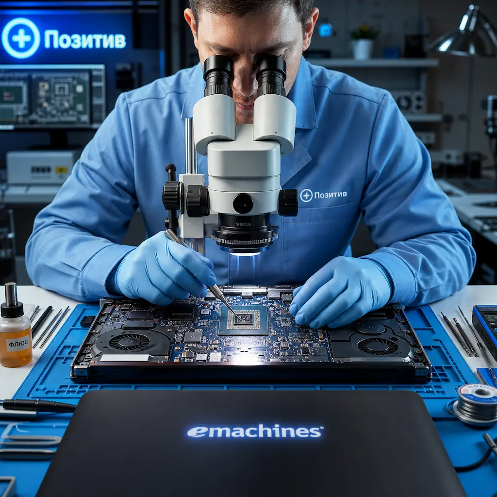 Замена видеокарты ноутбука Emachines в Долгопрудном