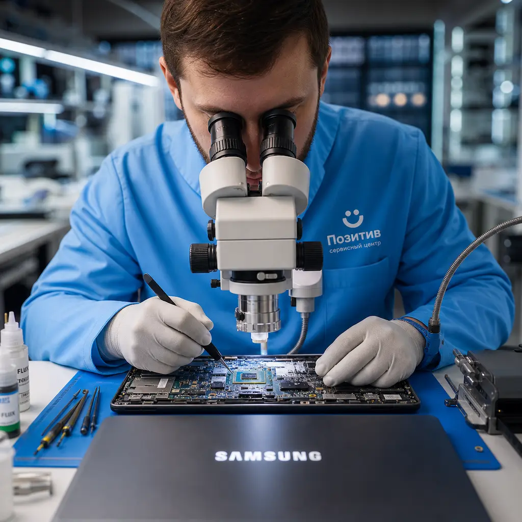 Замена видеокарты ноутбука Samsung в Долгопрудном