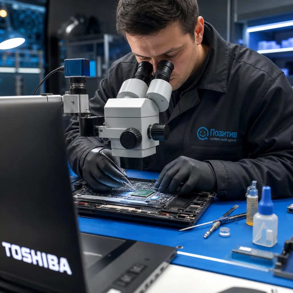 Замена видеокарты ноутбука Toshiba в Долгопрудном
