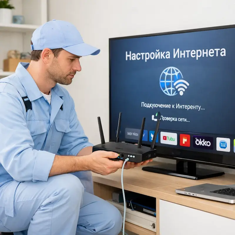 Настройка интернета на телевизоре в Долгопрудном