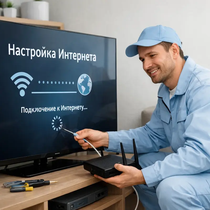 Настройка интернета на ТВ в Долгопрудном