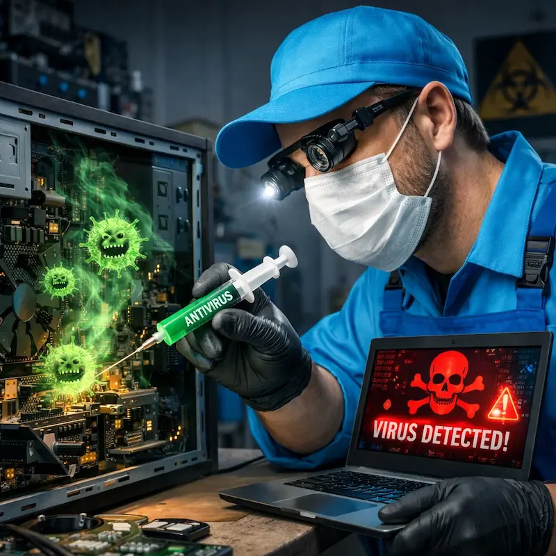 Лечение компьютера от вирусов в Долгопрудном на дому